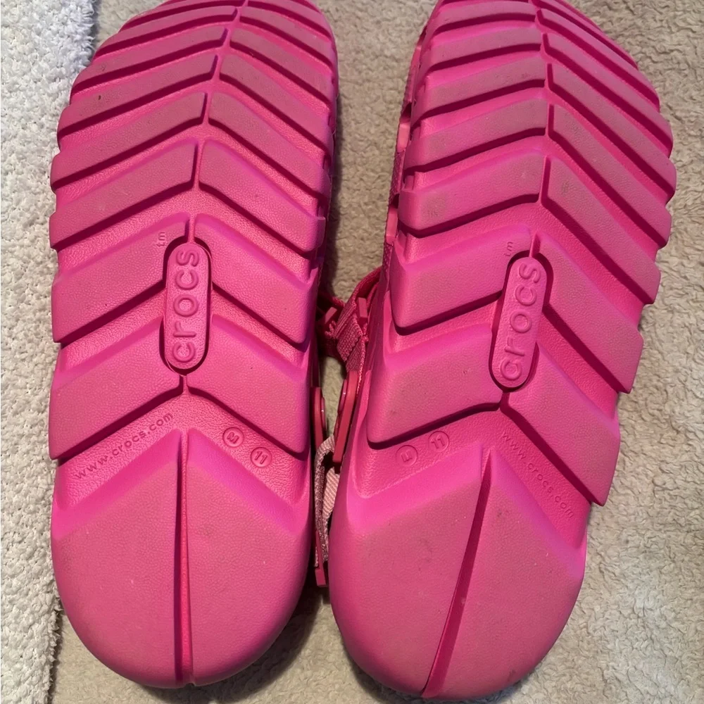 CROCS x Post Malone Collab Mules, Size Men’s 11 Womens 13 in vibrant pink, RARE